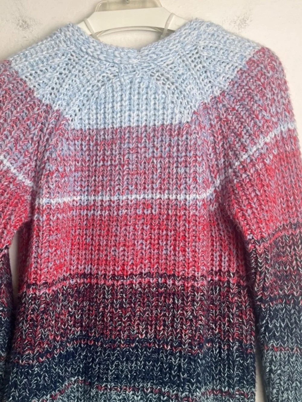 525 America Multicolor Knit Cardigan Open Front Sweater